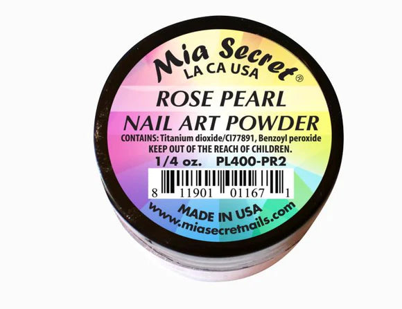 💎 Mia Secret Polvo Acrílico Rose Pearl (1/4 oz) | Colección Pearl, Acabado Rosado Nacarado PL400-PR2