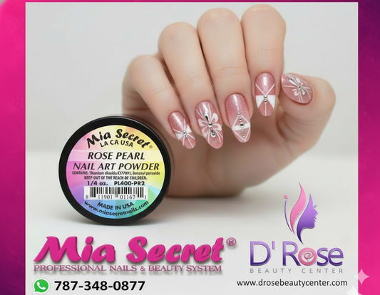 💎 Mia Secret Polvo Acrílico Rose Pearl (1/4 oz) | Colección Pearl, Acabado Rosado Nacarado PL400-PR2