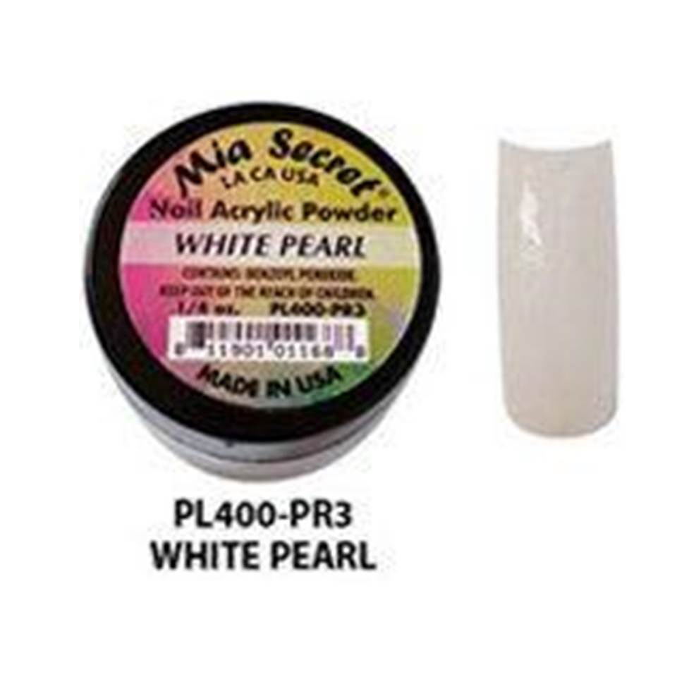 💎✨ MIA SECRET – WHITE PEARL PL400-PR3 Elegancia Perla Profesional para Nail Art de Lujo ✨💎