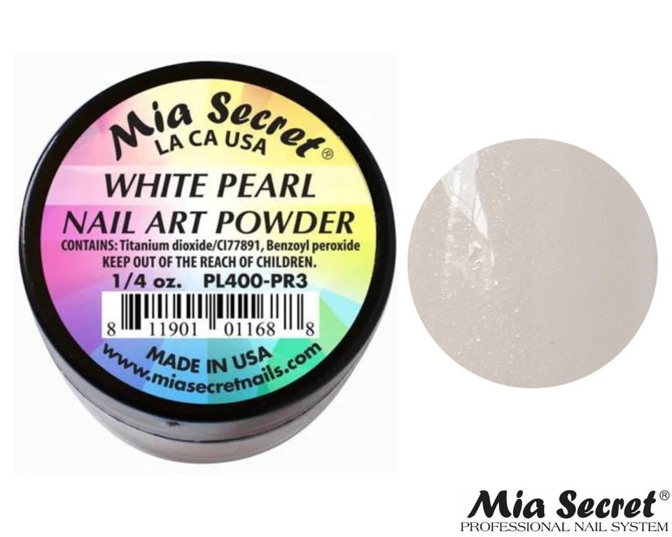 💎✨ MIA SECRET – WHITE PEARL PL400-PR3 Elegancia Perla Profesional para Nail Art de Lujo ✨💎
