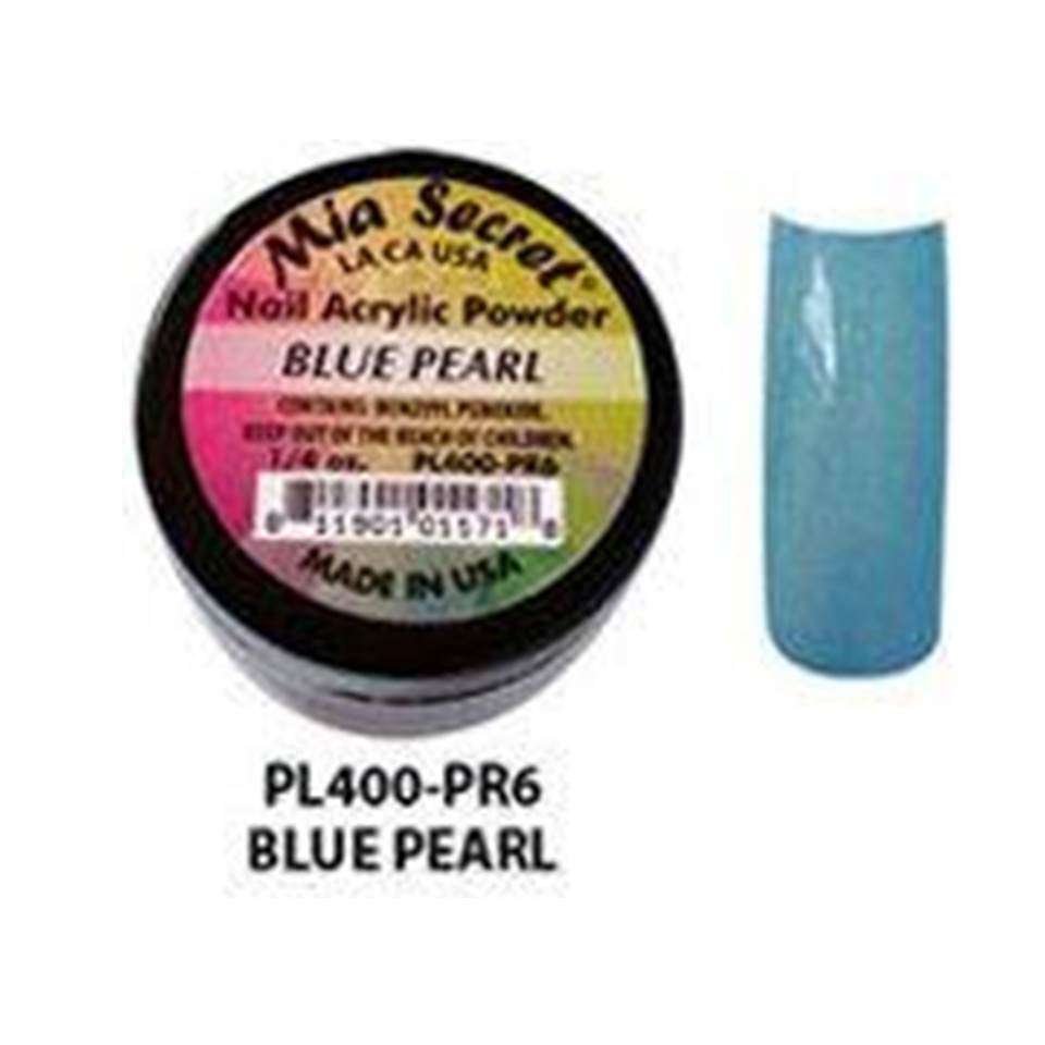 💎 Mia Secret Polvo Acrílico Blue Pearl (1/4 oz) | Colección Pearl, Acabado Nacarado Premium PL400-PR6