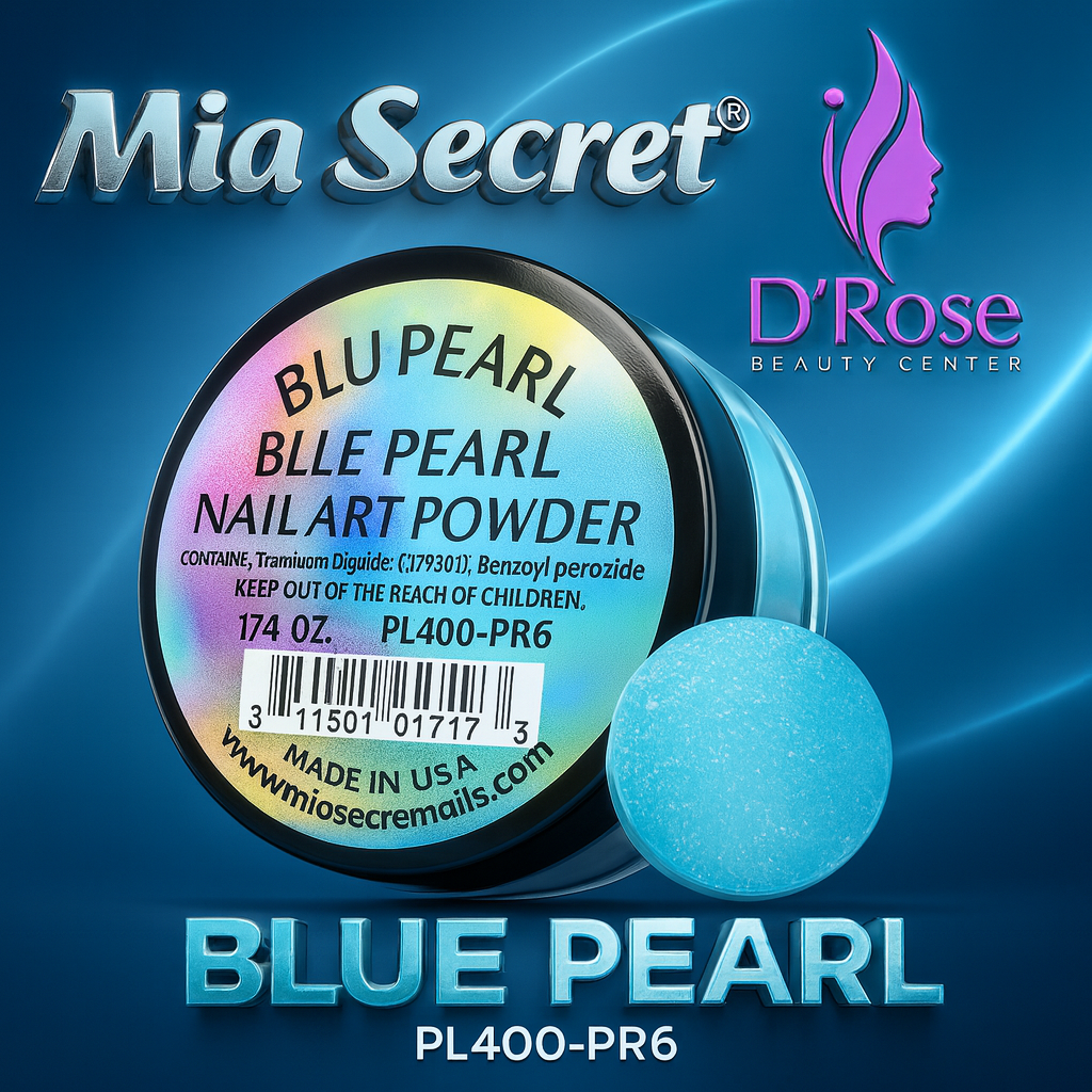 💎 Mia Secret Polvo Acrílico Blue Pearl (1/4 oz) | Colección Pearl, Acabado Nacarado Premium PL400-PR6