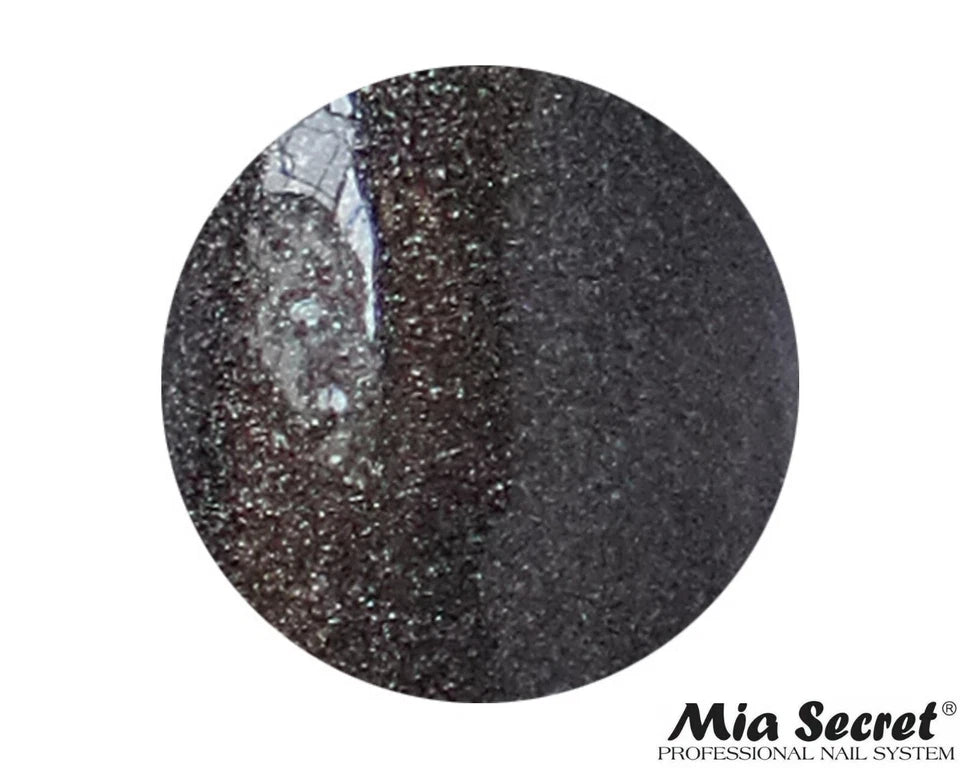💎 Mia Secret Polvo Acrílico Black Pearl (1/4 oz) | Colección Pearl, Acabado Negro Perlado PL400-PR8