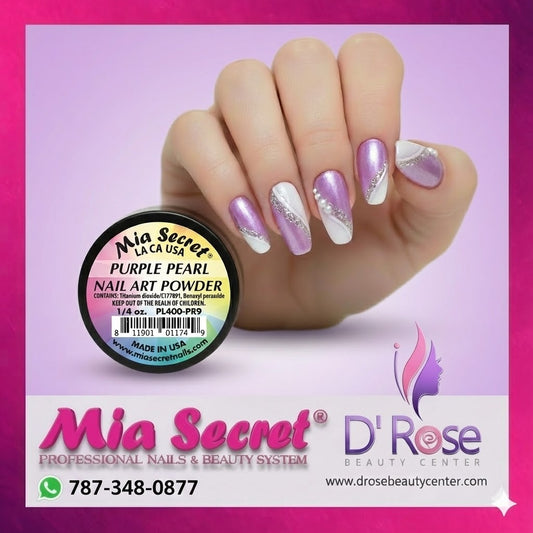 💜✨ Mia Secret® PURPLE PEARL – Pearl Collection | Acrílico Profesional Perlado Lila Rosado | 1/4 oz (PL400-PR9)