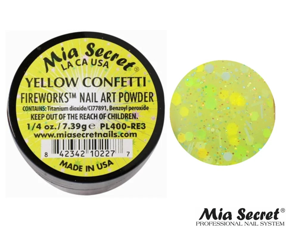💛✨ Yellow Confetti Fireworks™ – Explosión de Color en Cada Uña 🎆