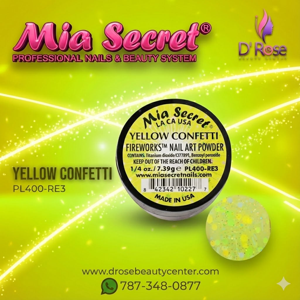 💛✨ Yellow Confetti Fireworks™ – Explosión de Color en Cada Uña 🎆
