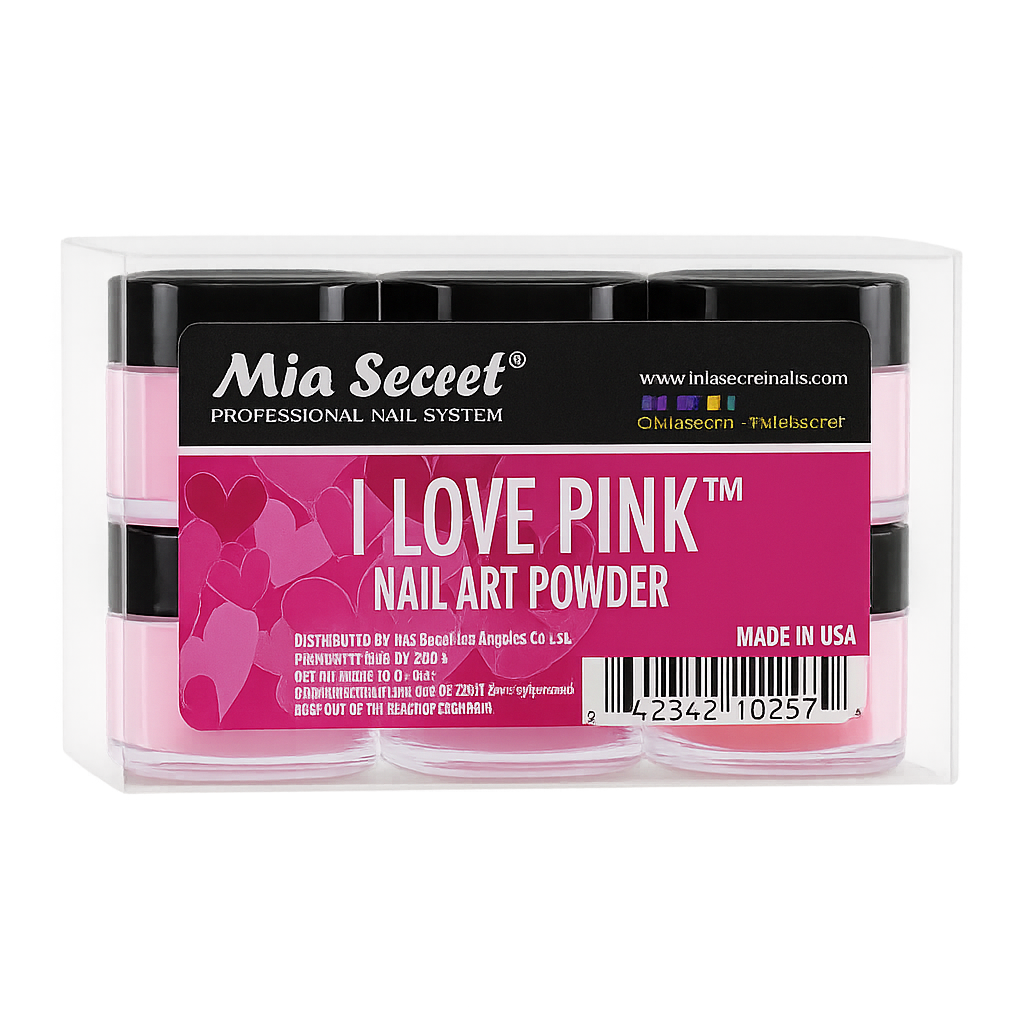 💗 Mia Secret – I Love Pink™ Kit Acrílico 6 Piezas | PL400-RM-MIX-6