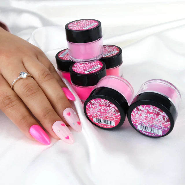 💗 Mia Secret – I Love Pink™ Kit Acrílico 6 Piezas | PL400-RM-MIX-6