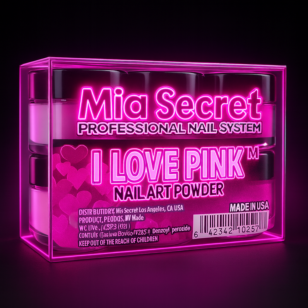 💗 Mia Secret – I Love Pink™ Kit Acrílico 6 Piezas | PL400-RM-MIX-6