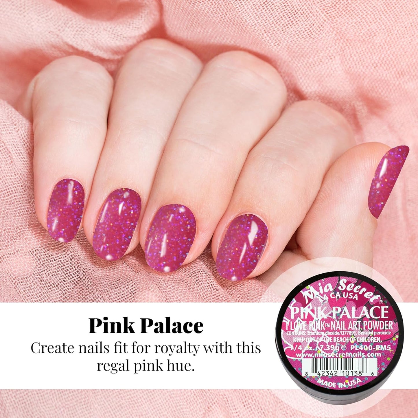 💗 Mia Secret – I Love Pink™ Kit Acrílico 6 Piezas | PL400-RM-MIX-6