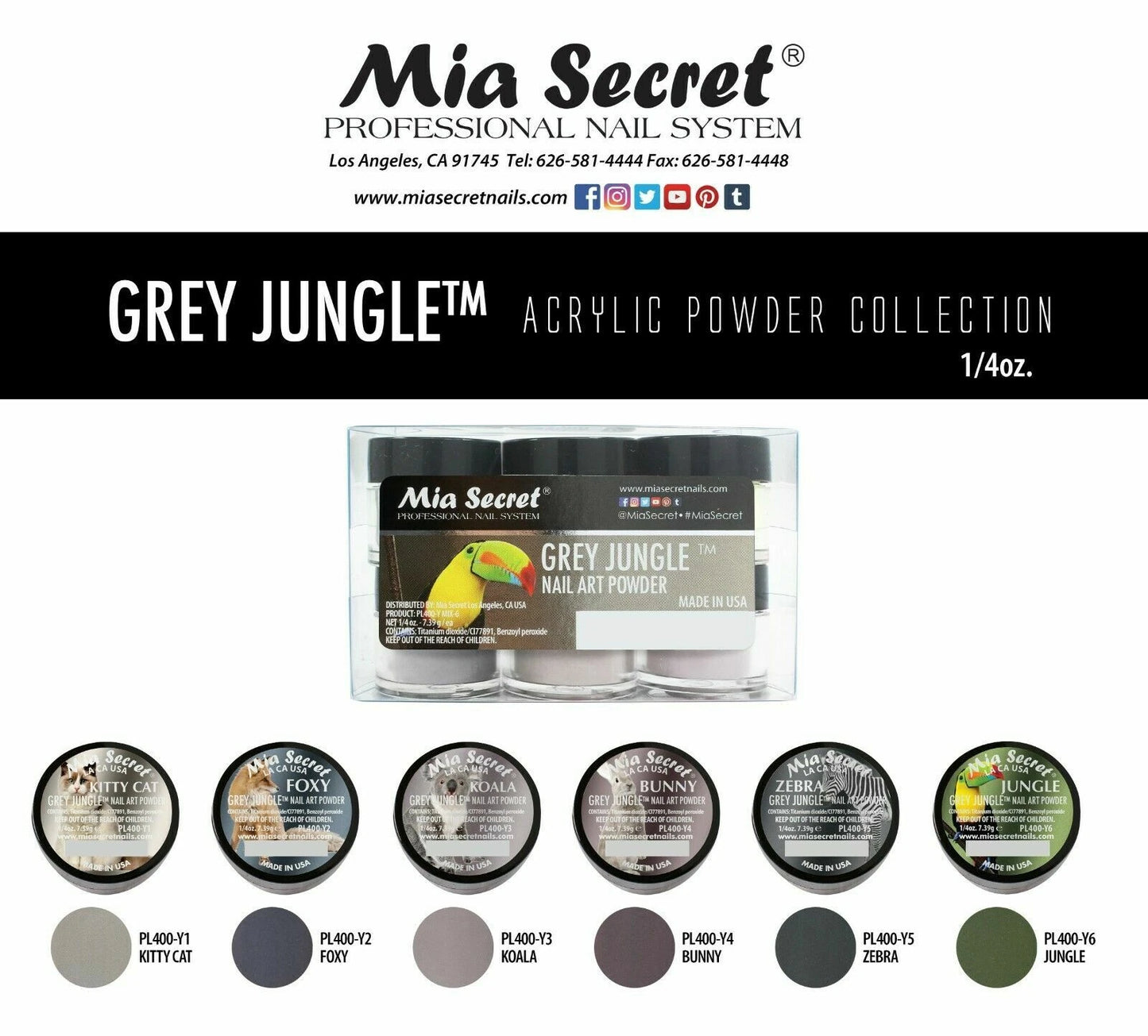 💎✨ MIA SECRET – GREY JUNGLE™ KIT 6 PIEZAS