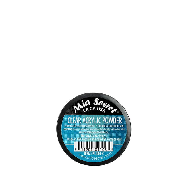 💖✨ **Mia Secret Clear Acrylic Powder 1/2 oz (15 g) – PL410-C | Transparencia Profesional de Alto Nivel ✨💖