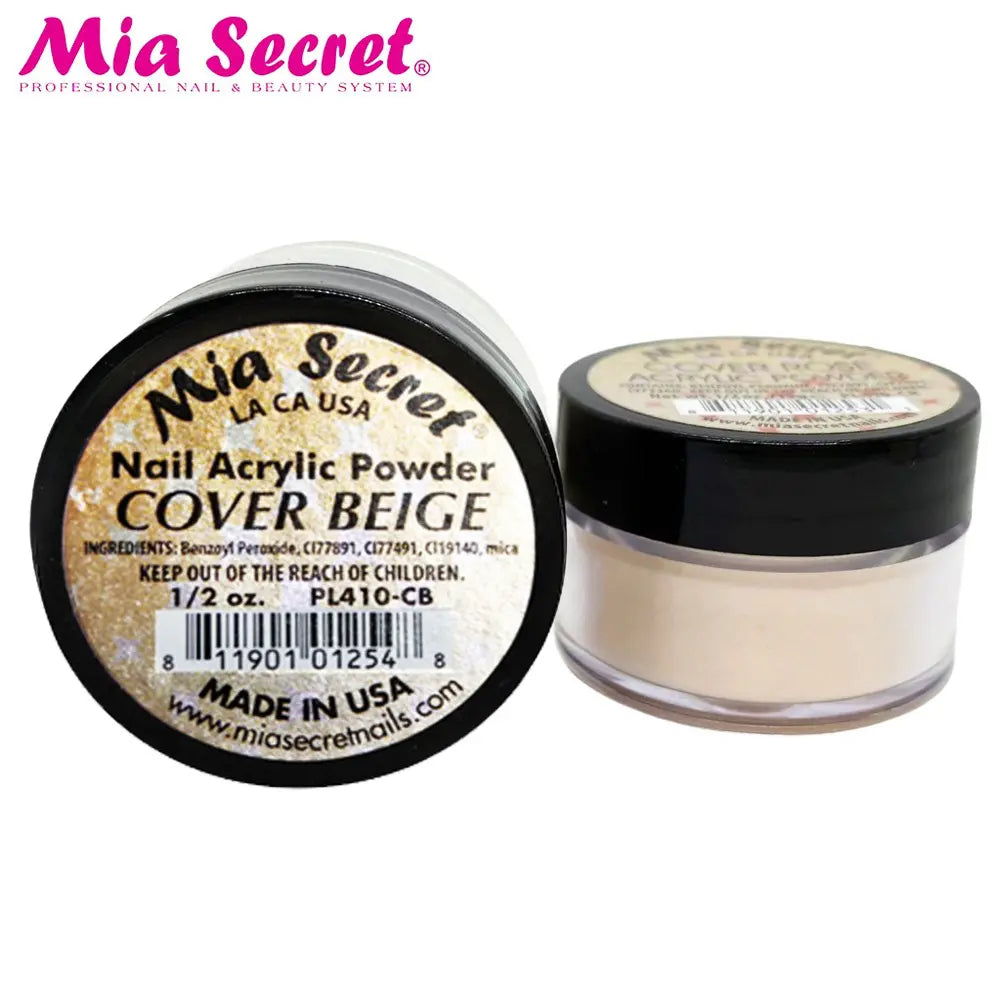 💖✨ Mia Secret® Cover BEIGE – Acrílico Cover Nude Profesional 1/2 oz | PL410-CB ✨💖