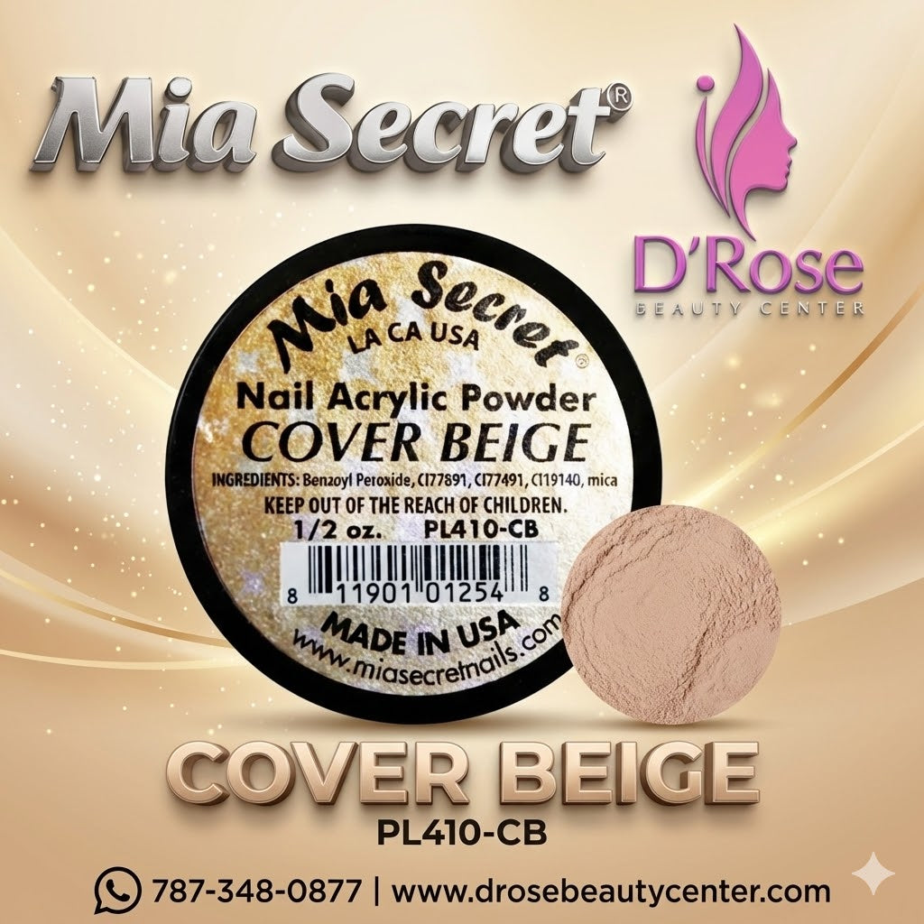 💖✨ Mia Secret® Cover BEIGE – Acrílico Cover Nude Profesional 1/2 oz | PL410-CB ✨💖