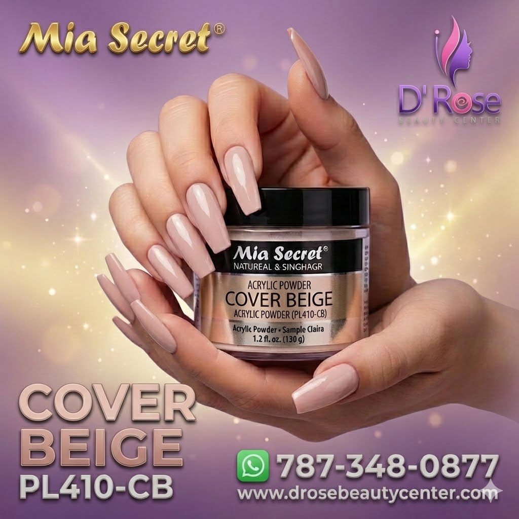 💖✨ Mia Secret® Cover BEIGE – Acrílico Cover Nude Profesional 1/2 oz | PL410-CB ✨💖