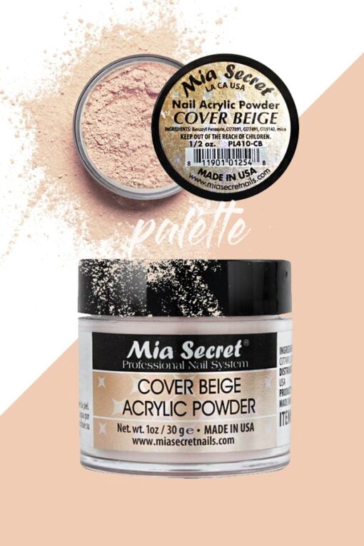 💖✨ Mia Secret® Cover BEIGE – Acrílico Cover Nude Profesional 1/2 oz | PL410-CB ✨💖
