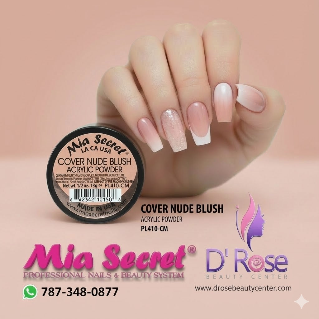 💖✨ Mia Secret® Cover Nude Blush – Acrílico Cover Nude Rosado Profesional | 1/2 oz (15 g) (PL410-CM) ✨💖
