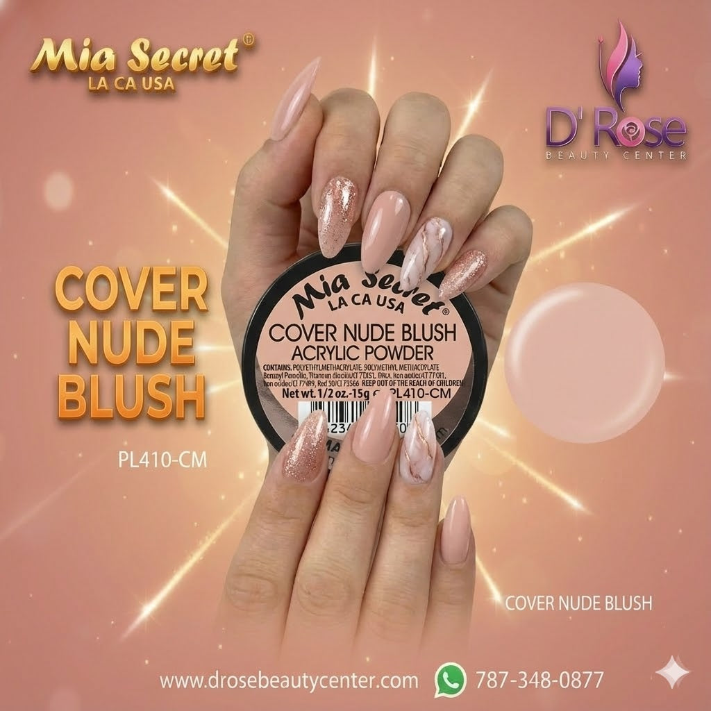 💖✨ Mia Secret® Cover Nude Blush – Acrílico Cover Nude Rosado Profesional | 1/2 oz (15 g) (PL410-CM) ✨💖
