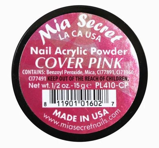 💖 Mia Secret® Cover Pink Acrylic Powder 1/2 oz (PL410-CP) – Acrílico Cover Profesional para Baby Boomer y Estructuras Nude
