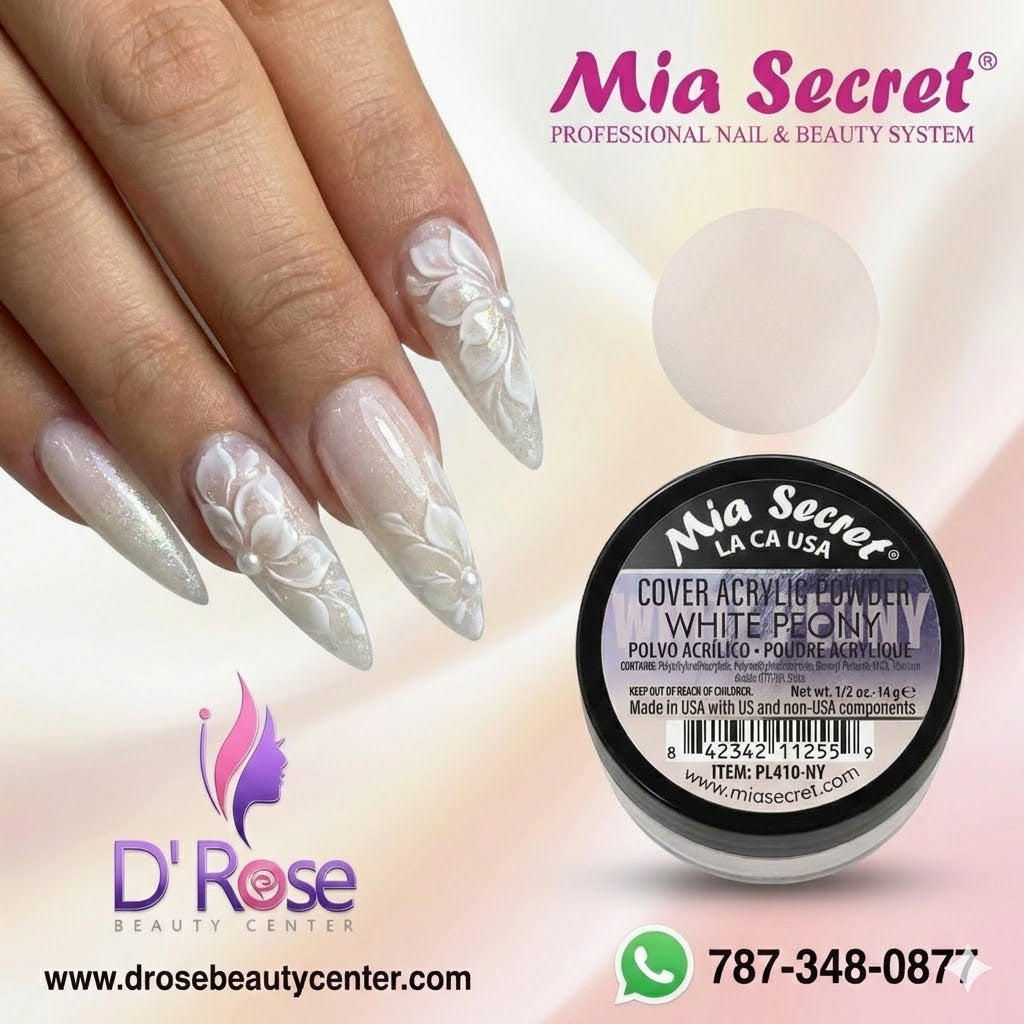 💖✨ Mia Secret® Cover White Peony – Cover Acrylic Powder 1/2 oz (14 g) | PL410-NY ✨💅