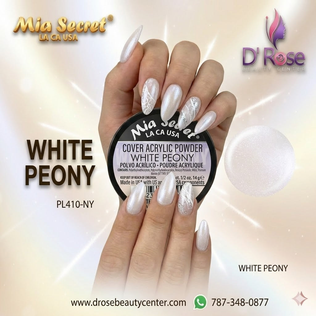 💖✨ Mia Secret® Cover White Peony – Cover Acrylic Powder 1/2 oz (14 g) | PL410-NY ✨💅