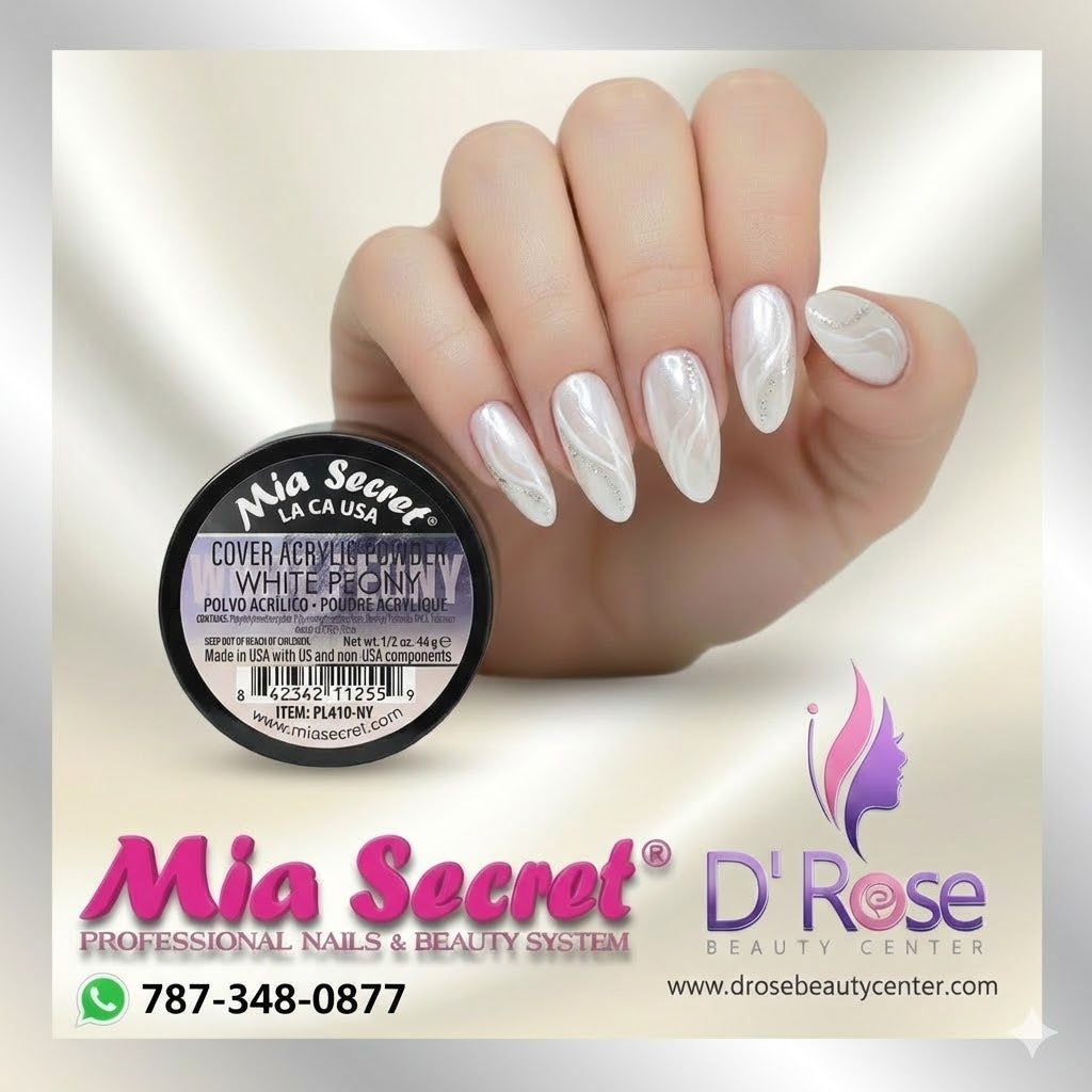 💖✨ Mia Secret® Cover White Peony – Cover Acrylic Powder 1/2 oz (14 g) | PL410-NY ✨💅
