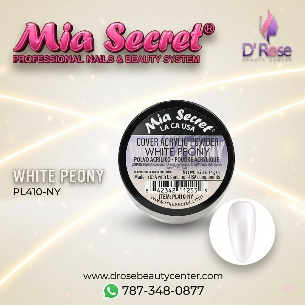 💖✨ Mia Secret® Cover White Peony – Cover Acrylic Powder 1/2 oz (14 g) | PL410-NY ✨💅