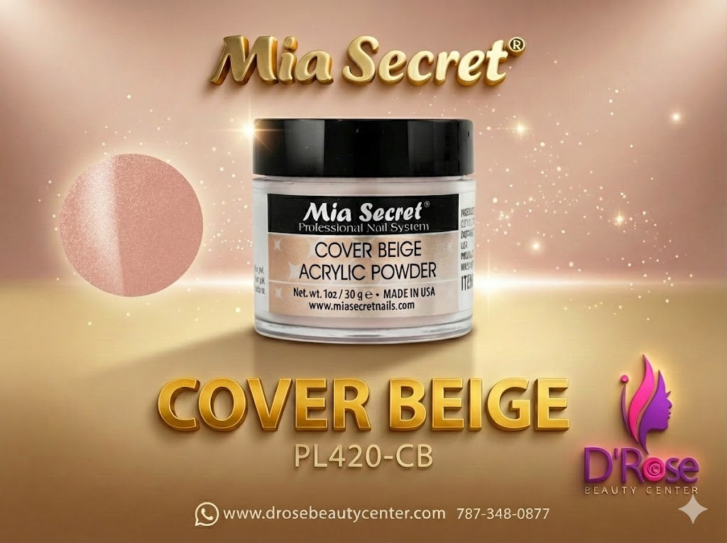 💖✨ Mia Secret® Cover BEIGE – Acrílico Cover Profesional 1 oz (PL420-CB) ✨💖