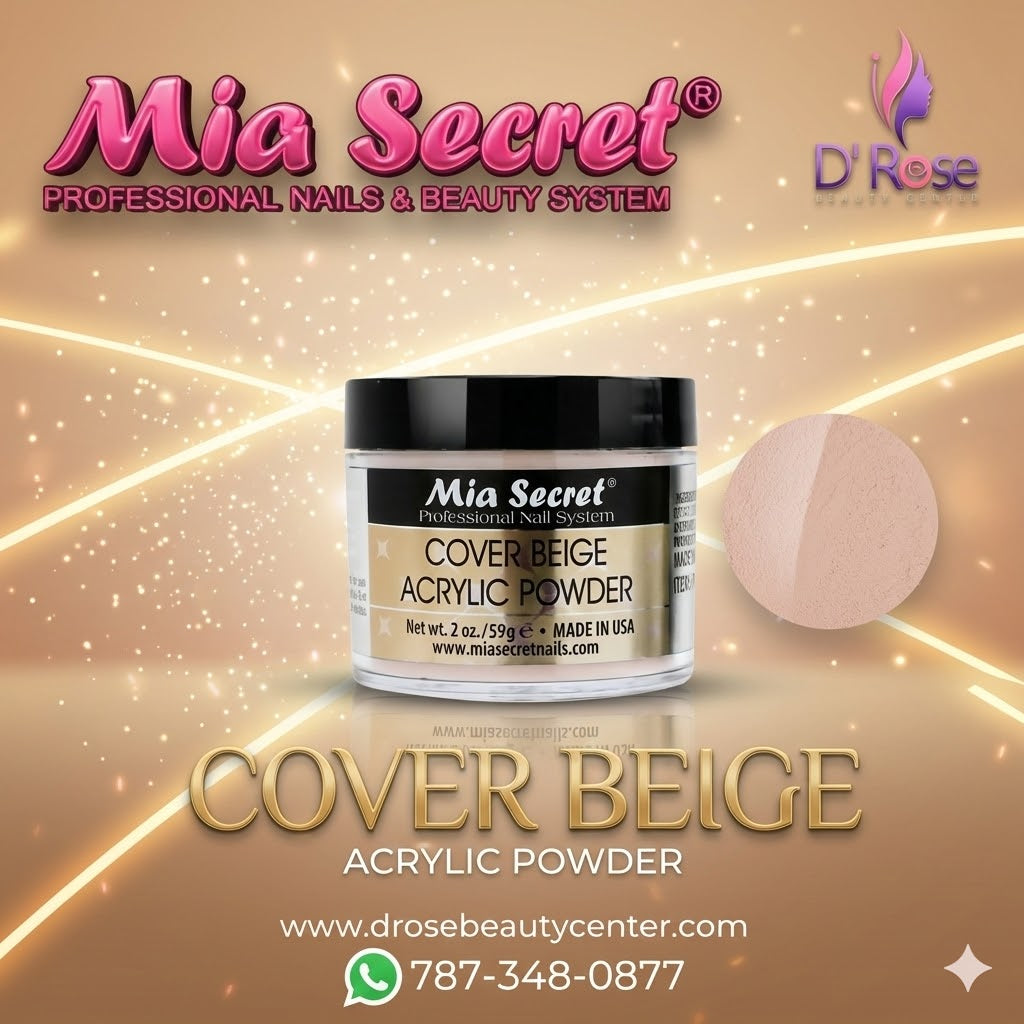 💖✨ Mia Secret® Cover BEIGE – Acrílico Cover Profesional 1 oz (PL420-CB) ✨💖