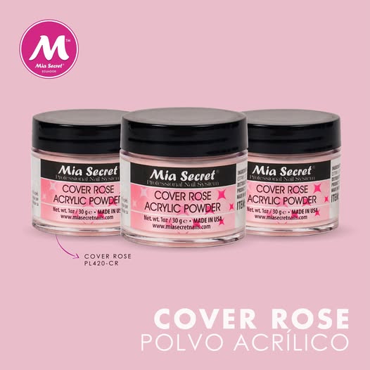💖✨ Mia Secret® Cover ROSE – Acrílico Cover Profesional 1 oz (30 g) | PL420-CR ✨💖
