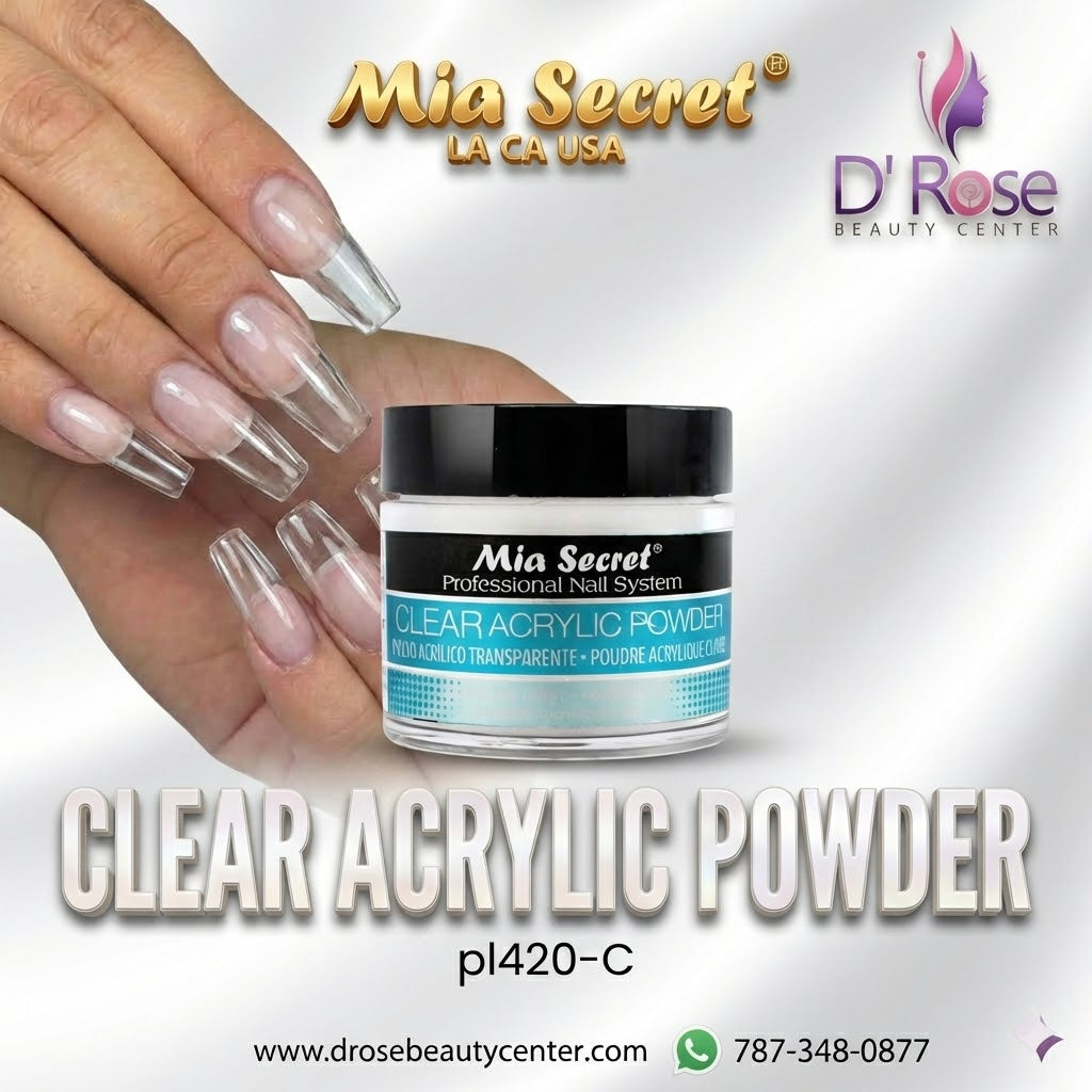 💖✨ Clear Acrylic Powder Profesional 1 oz PL420-C – Mia Secret ✨💖