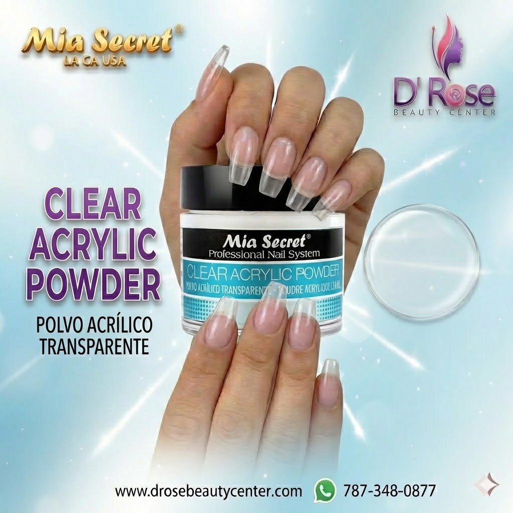 💖✨ Clear Acrylic Powder Profesional 1 oz PL420-C – Mia Secret ✨💖