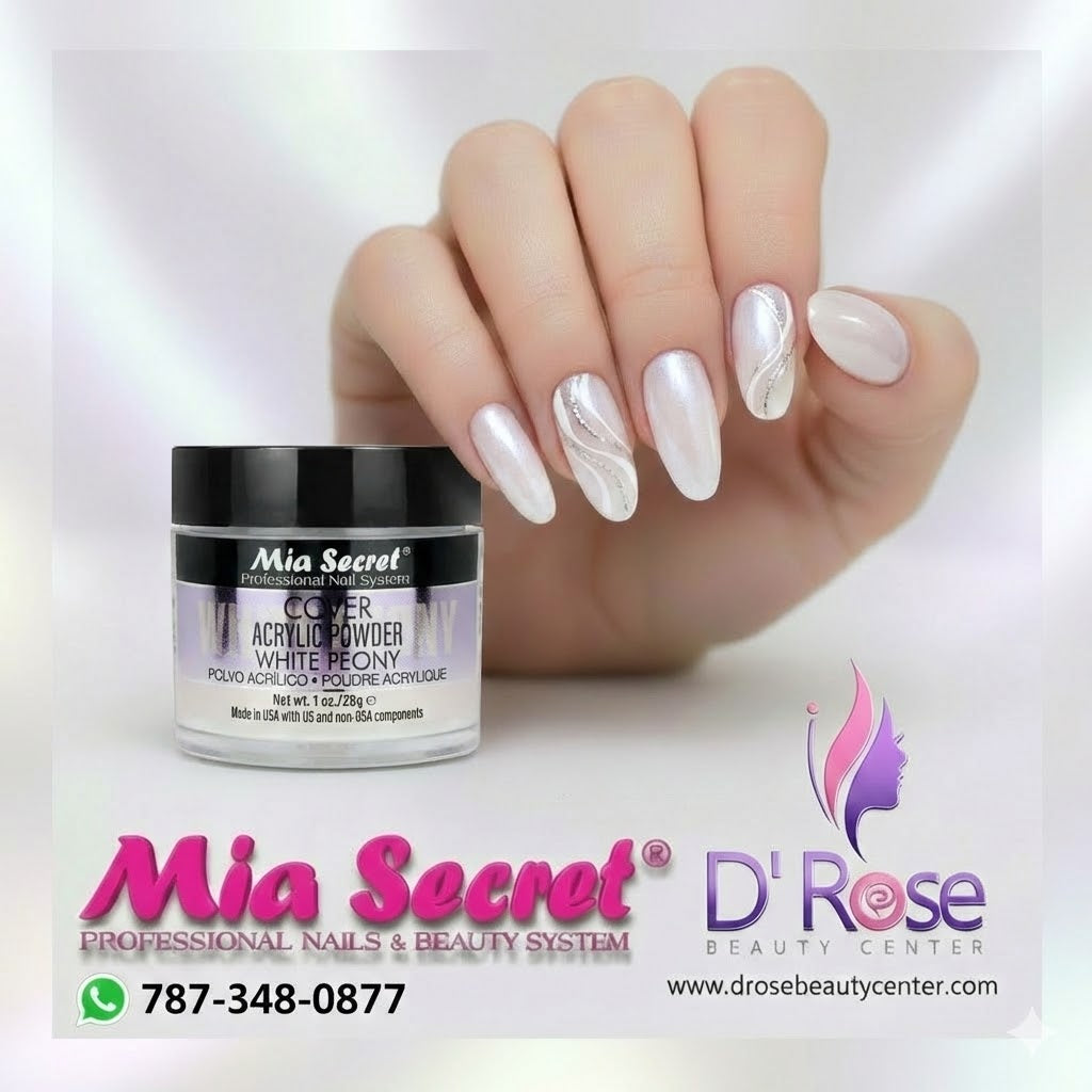 💖✨ Mia Secret® Cover White Peony – Acrílico Cover Profesional 1 oz (PL420-NY) ✨💖