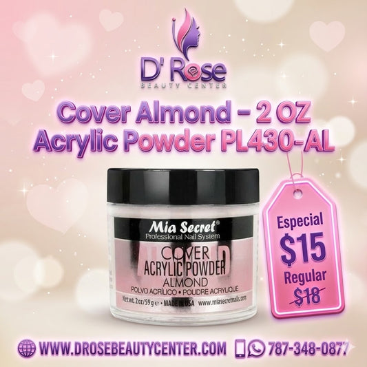 💖✨ Mia Secret® Cover Almond – Acrílico Cover Profesional 2 oz (PL430-AL) ✨💖