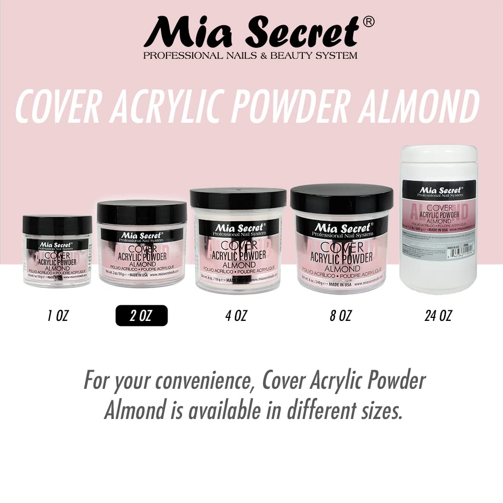 💖✨ Mia Secret® Cover Almond – Acrílico Cover Profesional 2 oz (PL430-AL) ✨💖