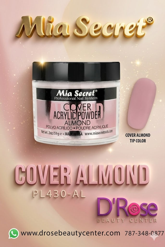 💖✨ Mia Secret® Cover Almond – Acrílico Cover Profesional 2 oz (PL430-AL) ✨💖