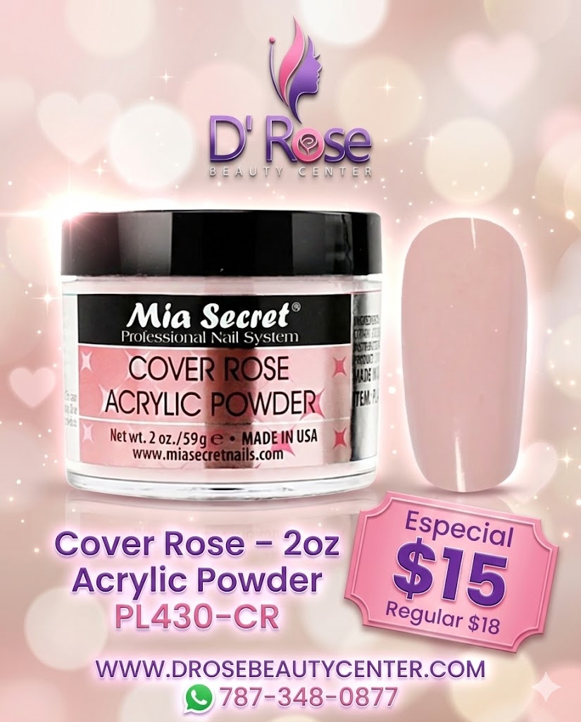 💖✨ Mia Secret® Cover ROSE 2 oz – Acrílico Cover Profesional | PL430-CR ✨💖