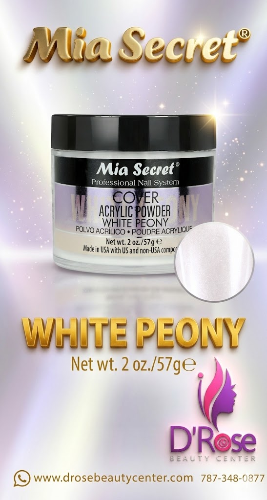 💖✨ Mia Secret® Cover WHITE PEONY 2 oz – Acrílico Cover Profesional PL430-NY ✨💖