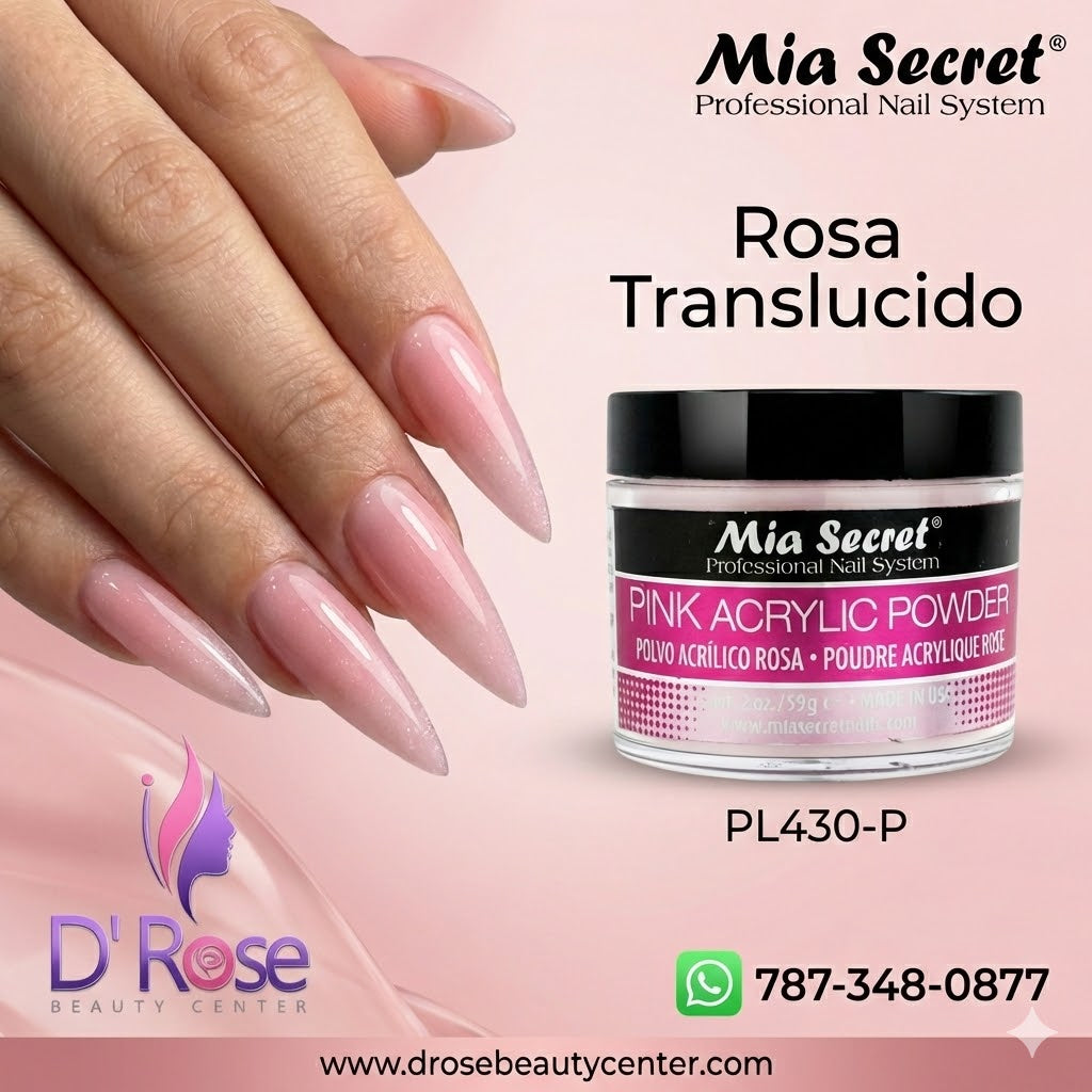 💖 Pink Acrylic Powder 2 oz | Mia Secret® – Base Natural Profesional