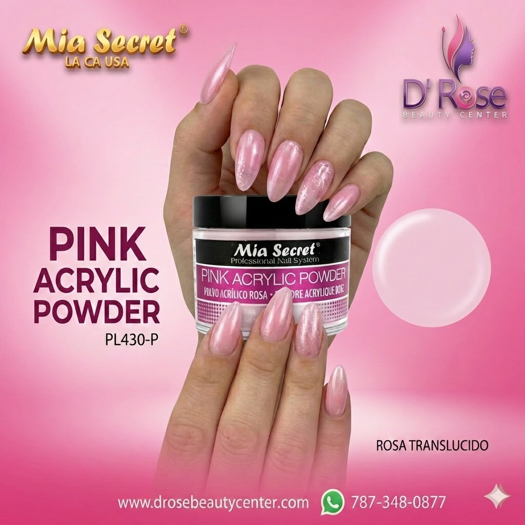 💖 Pink Acrylic Powder 2 oz | Mia Secret® – Base Natural Profesional