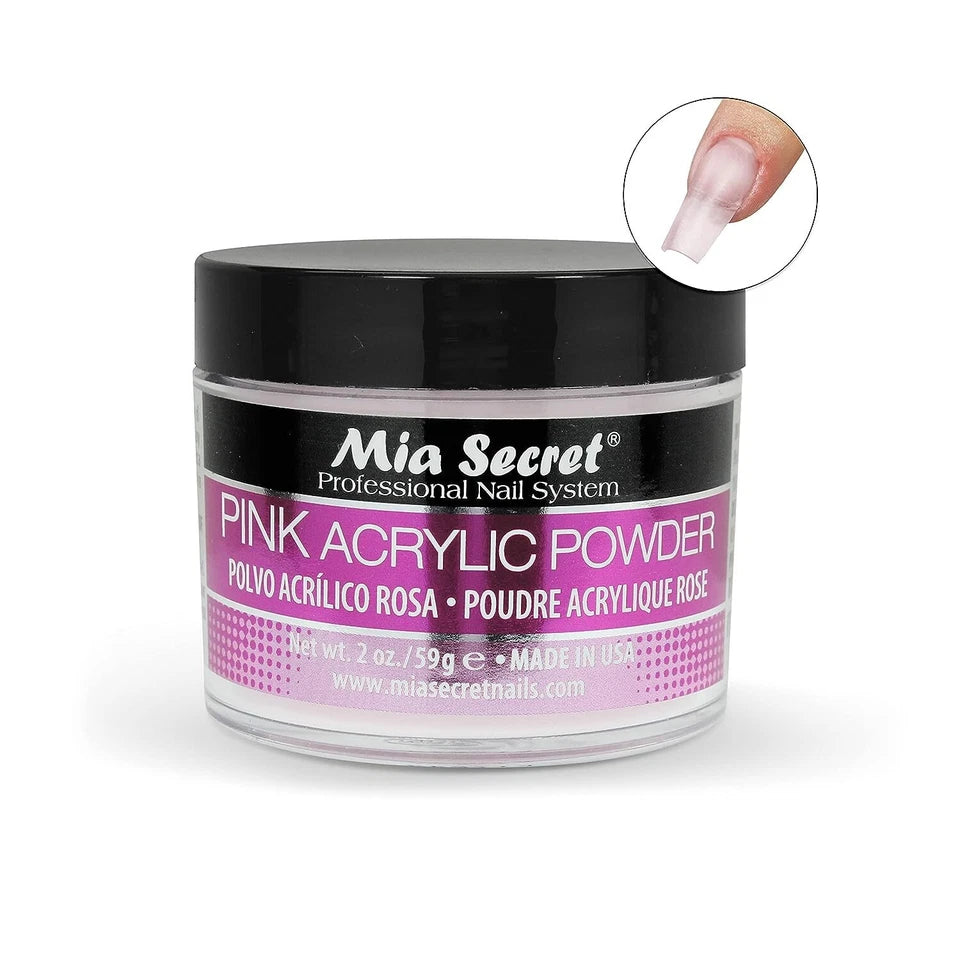 💖 Pink Acrylic Powder 2 oz | Mia Secret® – Base Natural Profesional