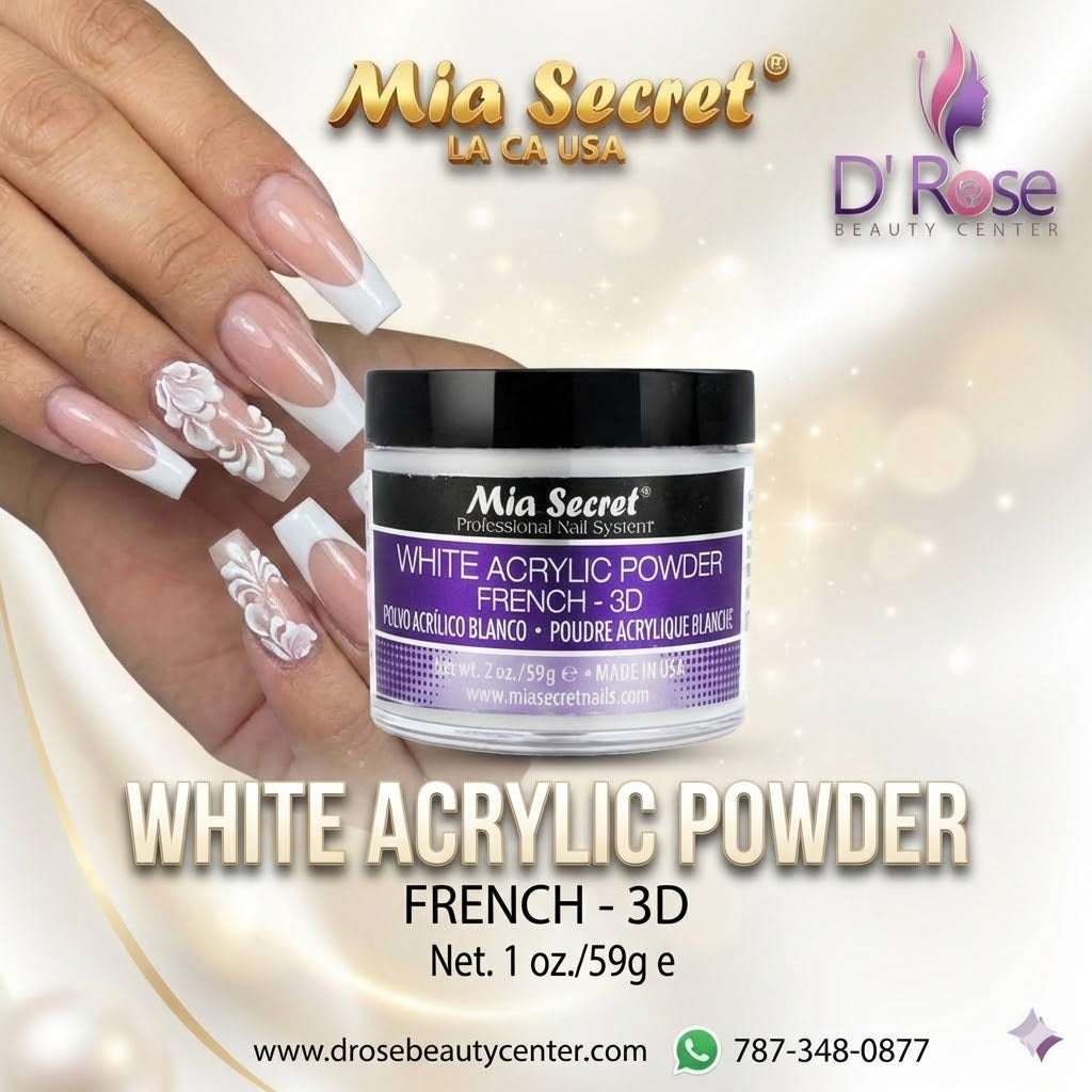 💖✨ Mia Secret® White Acrylic Powder French 3D 2 oz | PL430-W ✨💖