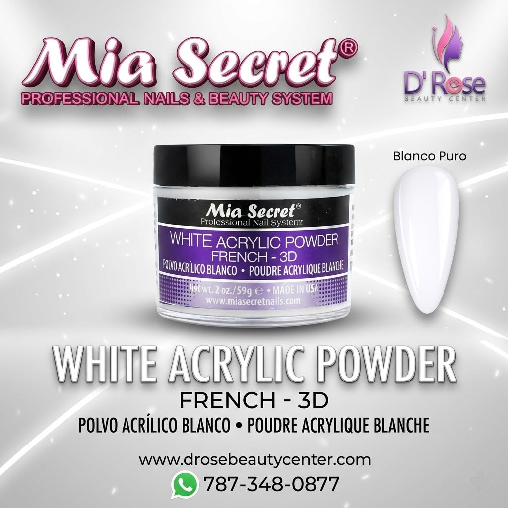 💖✨ Mia Secret® White Acrylic Powder French 3D 2 oz | PL430-W ✨💖