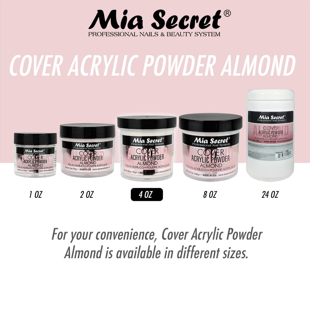 💖✨ Mia Secret® Cover Almond – Acrílico Cover Profesional 4 oz (PL440-AL) ✨💖