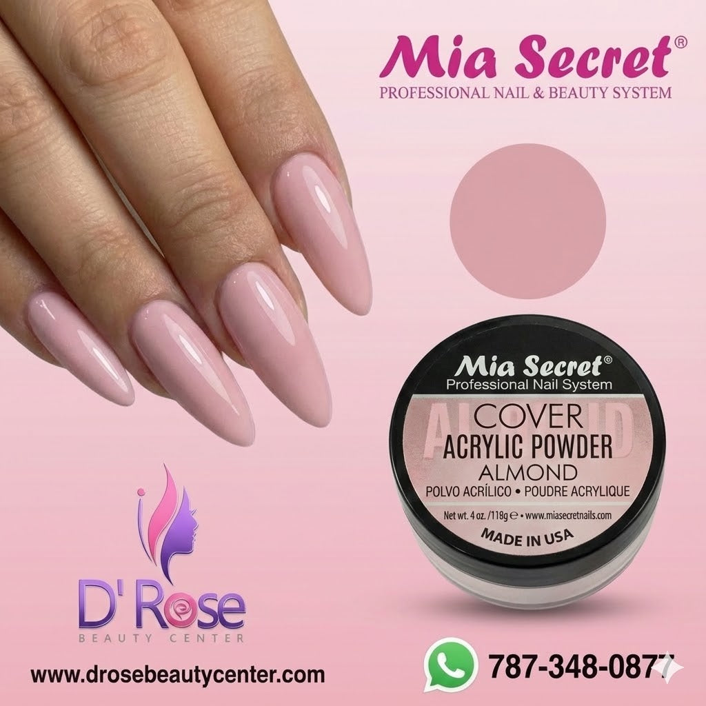 💖✨ Mia Secret® Cover Almond – Acrílico Cover Profesional 4 oz (PL440-AL) ✨💖