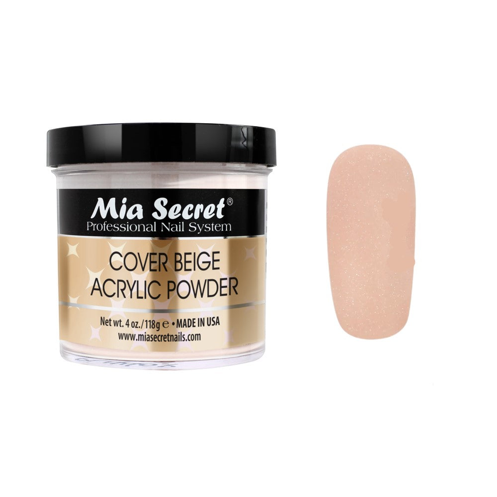 💖✨ Mia Secret® Cover BEIGE – Acrílico Cover Profesional 4 oz (PL440-CB) ✨💖