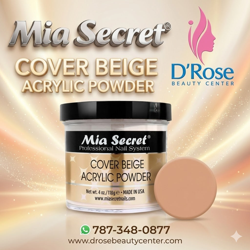 💖✨ Mia Secret® Cover BEIGE – Acrílico Cover Profesional 4 oz (PL440-CB) ✨💖