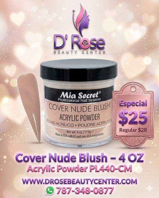 💖✨ Mia Secret® Cover Nude Blush – Acrílico Cover Profesional 4 oz | PL440-CM ✨💖