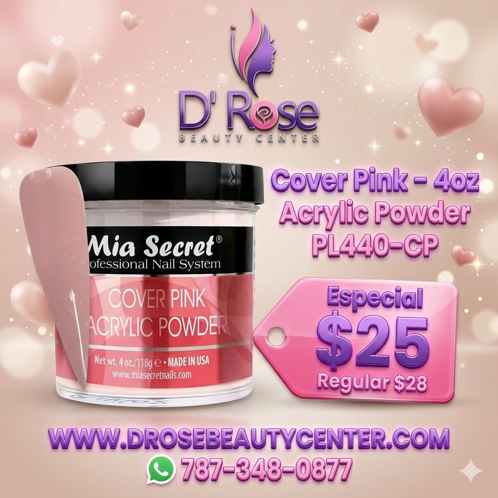 💖✨ Mia Secret® Cover Pink 4 oz – Acrílico Cover Profesional | PL440-CP ✨💖