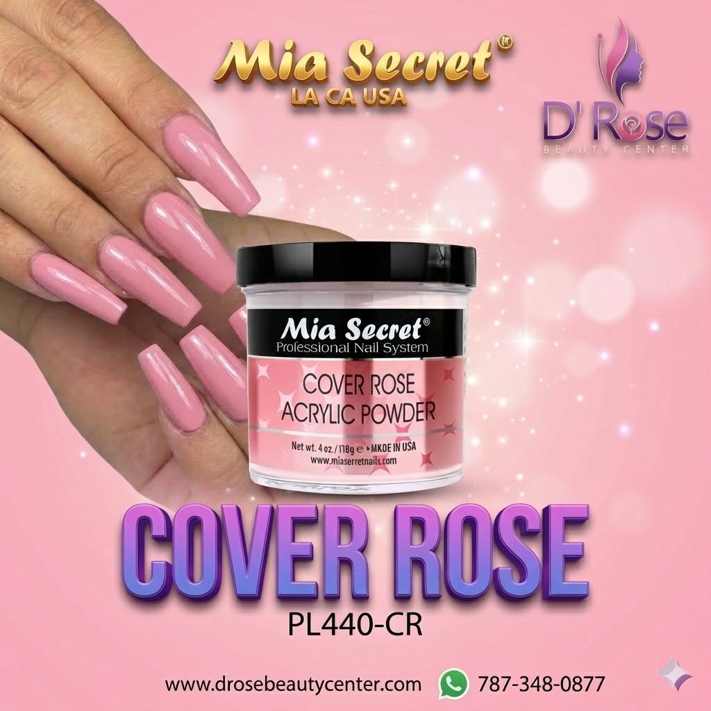💖✨ Mia Secret® Cover ROSE – Acrílico Cover Profesional 4 oz | PL440-CR ✨💖